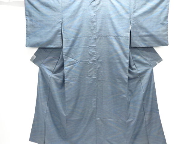 幾何学模様織り出し手織り紬着物